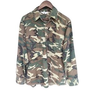 Vintage Black Duck USA Camouflage Button-Up Shirt